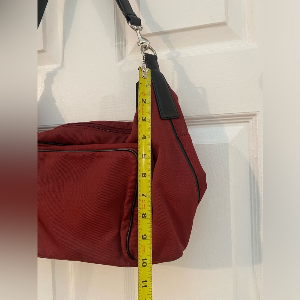 Coach Vintage Maroon Red Shoulder Bag with Multiple Pockets - Picture 6 of 12